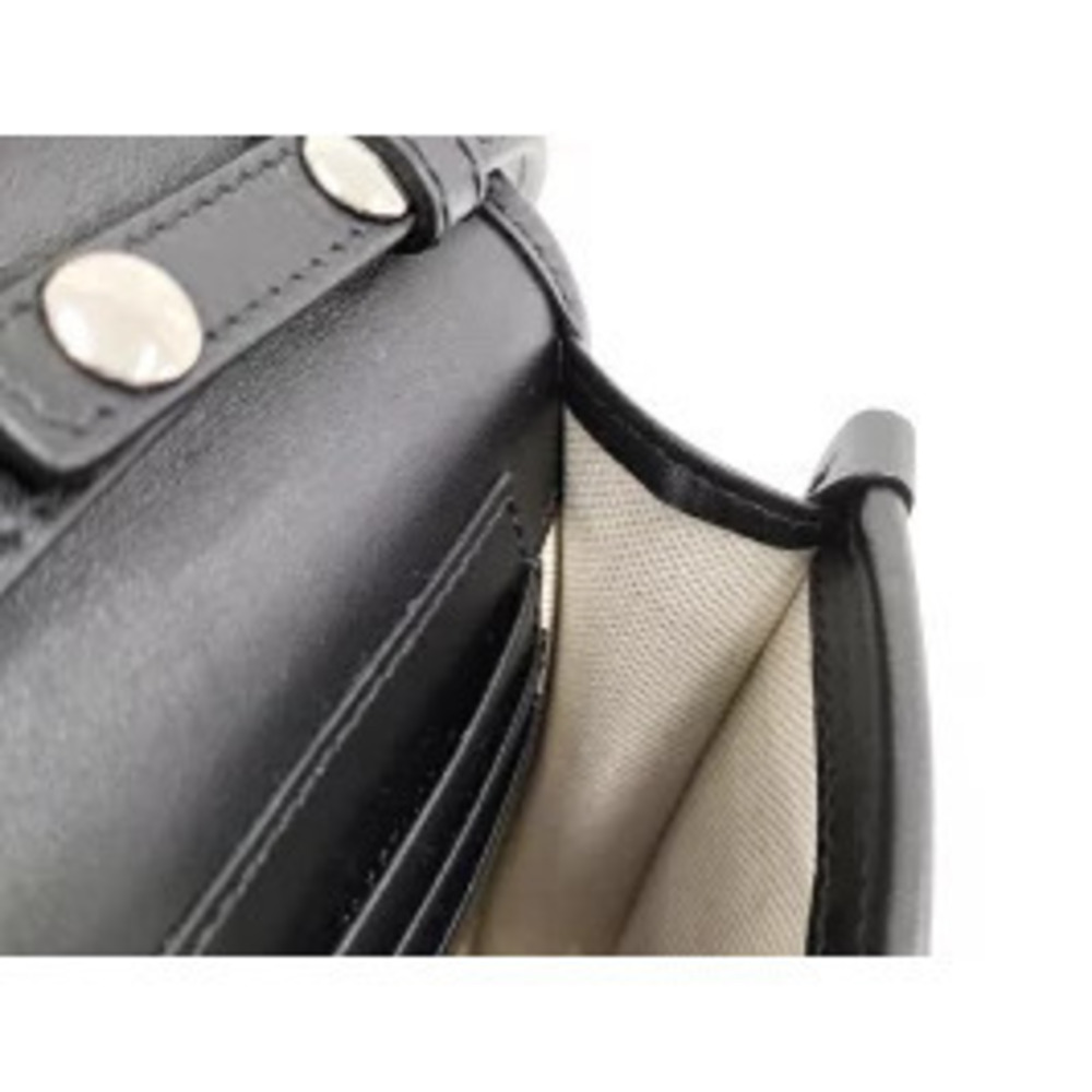 GUCCI Shoulder Bag GG Embossed Leather Black - Picture 8 of 9